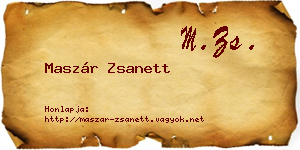 Maszár Zsanett névjegykártya
